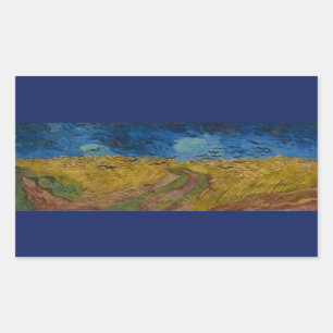 Sticker Rectangulaire Les Corbeaux de Vincent Van Gogh