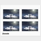 Sticker Rectangulaire Les cygnes qui aiment (Feuille)