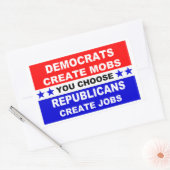 Sticker Rectangulaire Les Démocrates créent des mobilisations (Enveloppe)