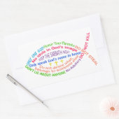 Sticker Rectangulaire Les dix commandements (Enveloppe)