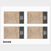 Sticker Rectangulaire Les dix commandements (Feuille)