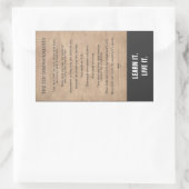 Sticker Rectangulaire Les dix commandements (Sac)
