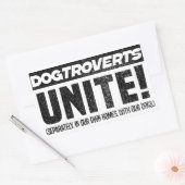 Sticker Rectangulaire Les Dogtroverts unissent ! le chien introverti pro (Enveloppe)
