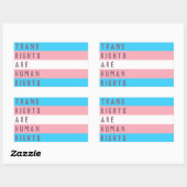 Sticker Rectangulaire Les droits transgenres sont un drapeau transgenre (Feuille)