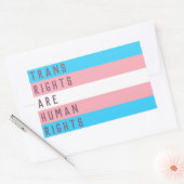 Sticker Rectangulaire Les droits transgenres sont un drapeau transgenre (Enveloppe)