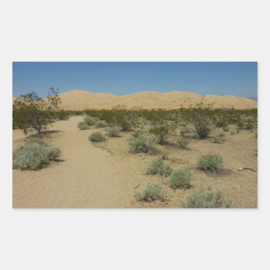 Sticker Rectangulaire Les dunes de Kelso dans le parc national Mojave (Devant)