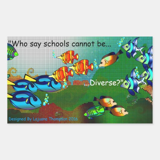 Sticker Rectangulaire Les Écoles Sont Diverses (Devant)
