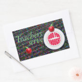 Sticker Rectangulaire Les enseignants servent de quoi réfléchir. (Enveloppe)