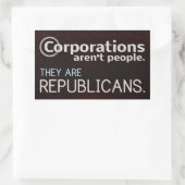Sticker Rectangulaire Les entreprises ne sont pas des gens. Ce sont des (Sac)