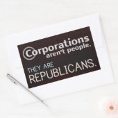 Sticker Rectangulaire Les entreprises ne sont pas des gens. Ce sont des (Enveloppe)