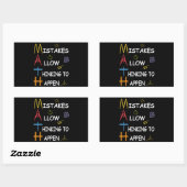 Sticker Rectangulaire Les Erreurs D'Enseignant En Mathématiques Permette (Feuille)