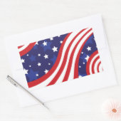 Sticker Rectangulaire Les étoiles et les bandes flottent (Enveloppe)