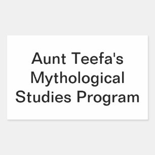 Sticker Rectangulaire Les études mythologiques de Tante Teefa Hankamer A