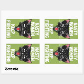 Sticker Rectangulaire Les femmes maladroites continuent de combattre le (Feuille)