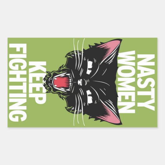 Sticker Rectangulaire Les femmes maladroites continuent de combattre le (Devant)