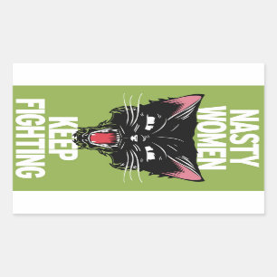 Sticker Rectangulaire Les femmes méchantes continuent à combattre le