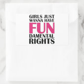 Sticker Rectangulaire Les Filles Veux Juste S'Amuser (Sac)