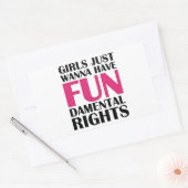 Sticker Rectangulaire Les Filles Veux Juste S'Amuser (Enveloppe)