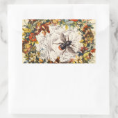 STICKER RECTANGULAIRE LES FLEURS DU PRINTEMPS MIEL BEE / BEEKEEPER (Sac)