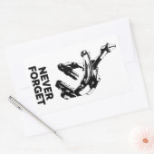 Sticker Rectangulaire Les freins à vélo ne jamais oublier (Enveloppe)