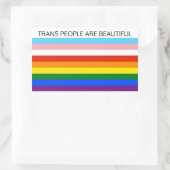 Sticker Rectangulaire Les gens trans sont beaux (Sac)
