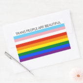 Sticker Rectangulaire Les gens trans sont beaux (Enveloppe)
