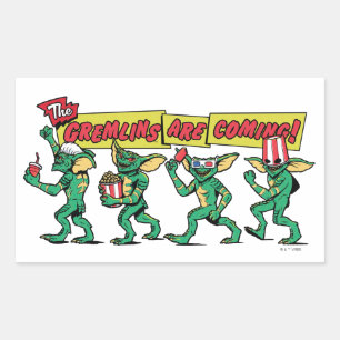 Sticker Rectangulaire Les Gremlins™ arrivent