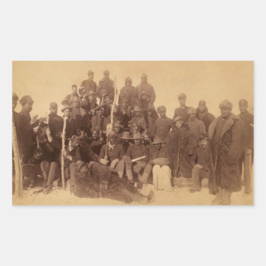 Sticker Rectangulaire Les guerriers du buffle : la cavalerie noire améri (Devant)