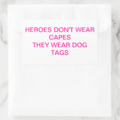 Sticker Rectangulaire Les héros ne portent pas de caps (Sac)