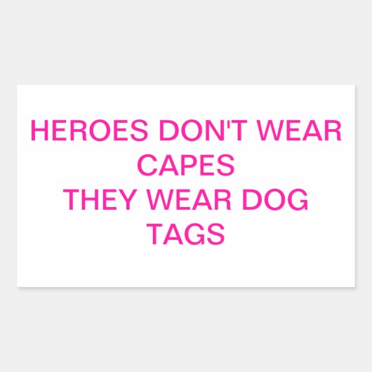 Sticker Rectangulaire Les héros ne portent pas de caps (Devant)
