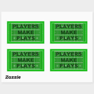 Sticker Rectangulaire Les joueurs font des Plays