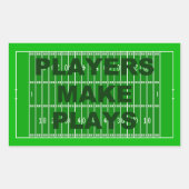 Sticker Rectangulaire Les joueurs font des Plays (Devant)