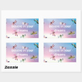 Sticker Rectangulaire Les libellules croient (Feuille)