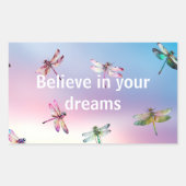 Sticker Rectangulaire Les libellules croient (Devant)