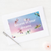 Sticker Rectangulaire Les libellules croient (Enveloppe)