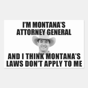 Sticker Rectangulaire Les lois du Montana ne s'appliquent pas à moi !