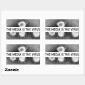 Sticker Rectangulaire Les médias sont le virus (Feuille)