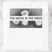 Sticker Rectangulaire Les médias sont le virus (Sac)