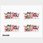 Sticker Rectangulaire Les mignons animaux (Feuille)
