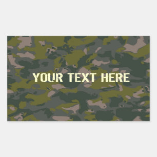 Sticker Rectangulaire Les militaires camouflent