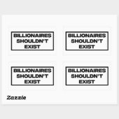 Sticker Rectangulaire Les milliardaires ne devraient pas exister (Feuille)