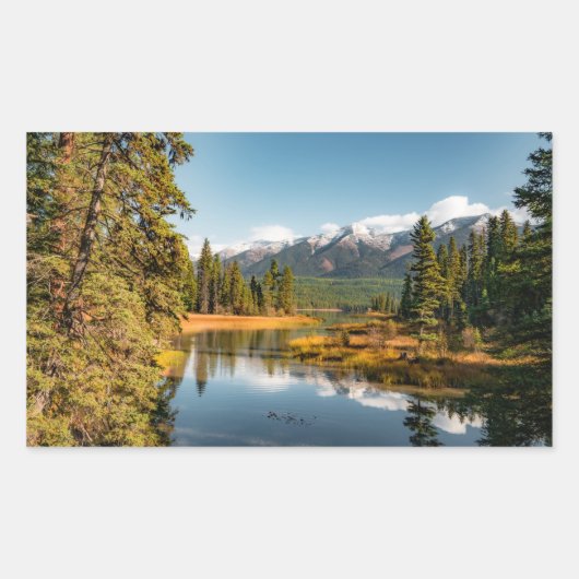Sticker Rectangulaire Les montagnes rocheuses (Devant)