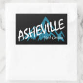 Sticker Rectangulaire Les monts Asheville North Carolina (Sac)