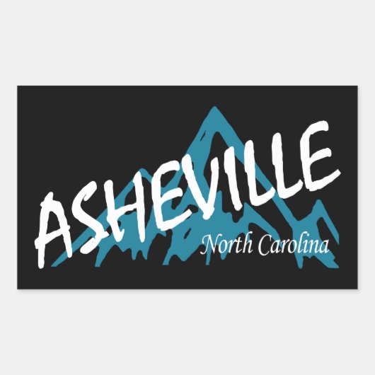 Sticker Rectangulaire Les monts Asheville North Carolina (Devant)
