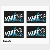 Sticker Rectangulaire Les monts Ashland Oregon (Feuille)