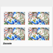 Sticker Rectangulaire Les mosaïques du parc Guell de Gaudi (Feuille)