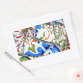Sticker Rectangulaire Les mosaïques du parc Guell de Gaudi (Enveloppe)