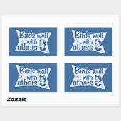 Sticker Rectangulaire Les Oiseaux Bien Avec Les Autres (Feuille)
