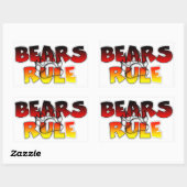 Sticker Rectangulaire Les ours de Bear Pride règnent (Feuille)