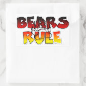 Sticker Rectangulaire Les ours de Bear Pride règnent (Sac)